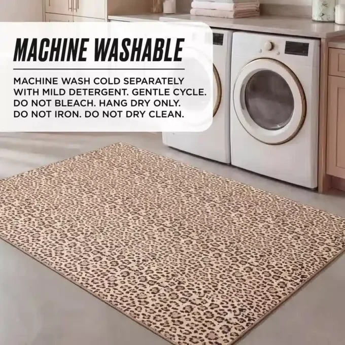 Finely Washable Rug, 5′ X 7′