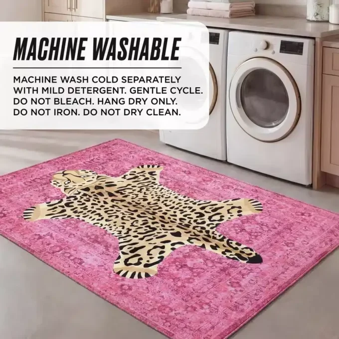 Finely Washable Rug, 5′ X 7′