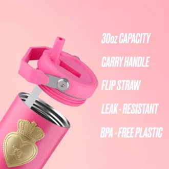 Flip & Sip Hydration Stainless Steel Tumbler
