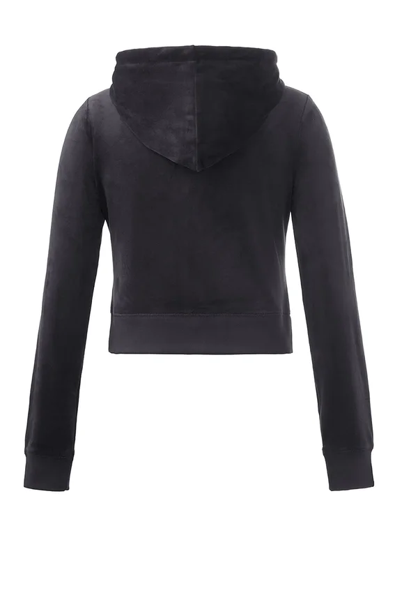 Front Mixed Crystals Velour Hoodie Front Mixed Crystals Velour Hoodie