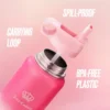 Go Girl Stainless Steel Water Bottle with Pop-Up Straw