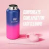 Go Girl Stainless Steel Water Bottle with Pop-Up Straw