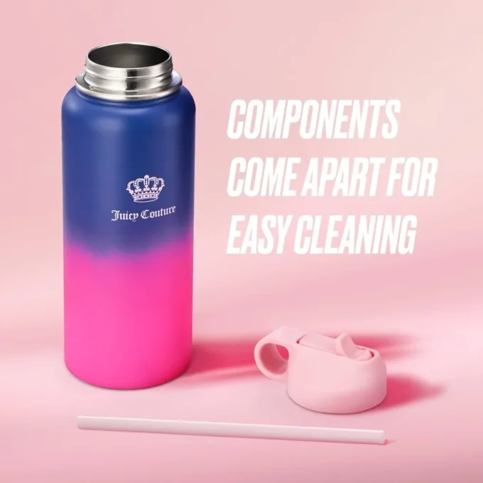 Go Girl Stainless Steel Water Bottle with Pop-Up Straw