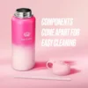 Go Girl Stainless Steel Water Bottle with Pop-Up Straw