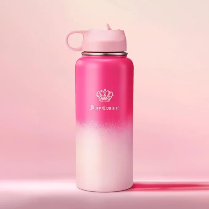 Go Girl Stainless Steel Water Bottle with Pop-Up Straw