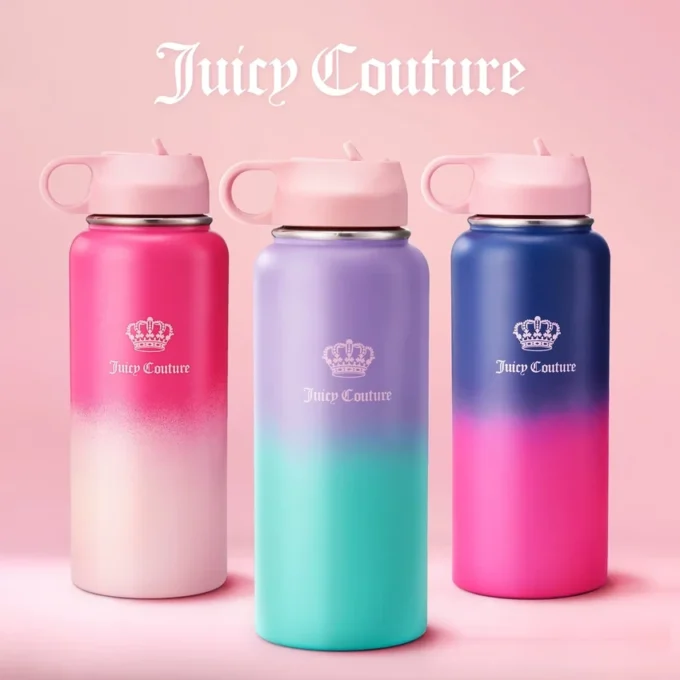 Go Girl Stainless Steel Water Bottle with Pop-Up Straw
