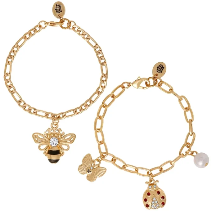 Gold-Tone Charm Bracelet Duo Gold-Tone Charm Bracelet Duo