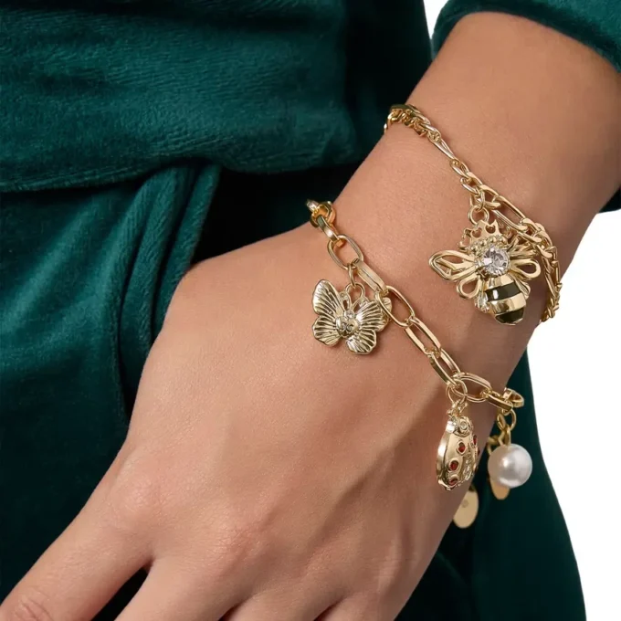 Gold-Tone Charm Bracelet Duo Gold-Tone Charm Bracelet Duo