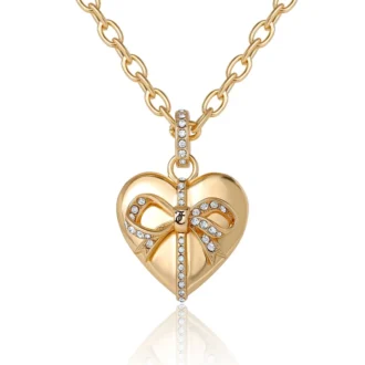 Gold-Tone Heart Charm Necklace Gold-Tone Heart Charm Necklace