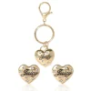 Gold-Tone Heart Keychain Bag Charm & Earring Set