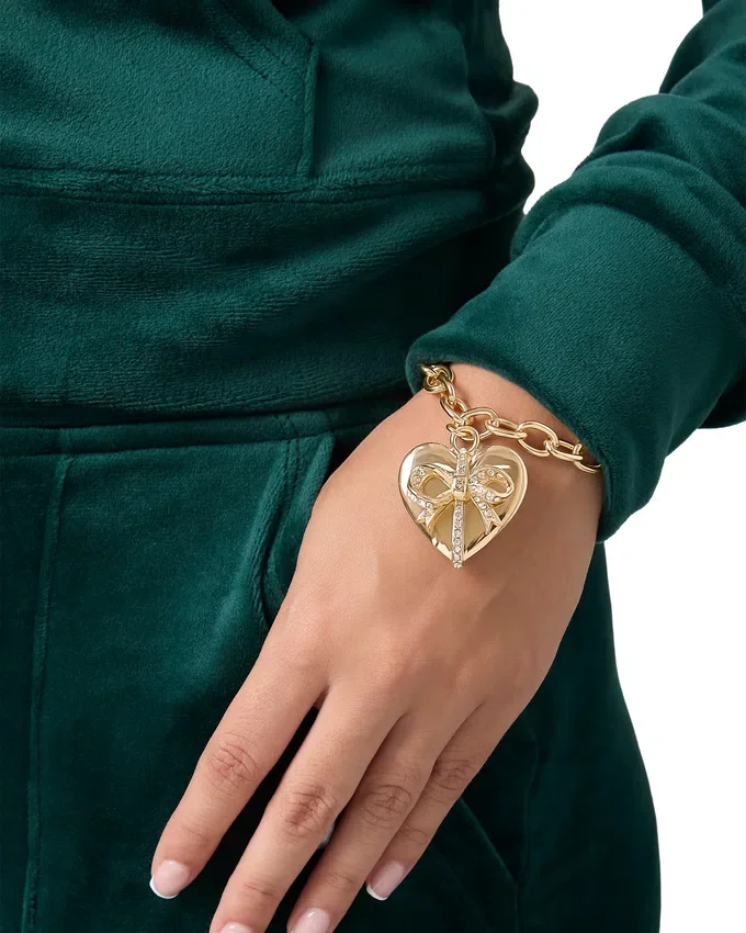 Heart Bow Drop Bracelet Heart Bow Drop Bracelet