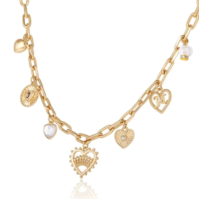 Heart Juicy Logo Charm Necklace