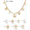 Heart Juicy Logo Charm Necklace