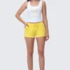 Heritage Cotton Velour Embroidered Shorts