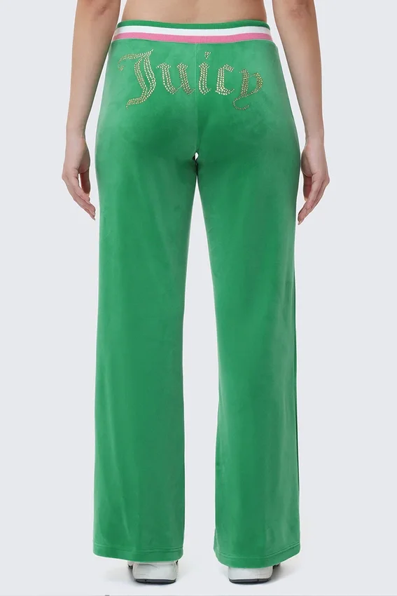 Heritage Stripe Bling Velour Track Pants Heritage Stripe Bling Velour Track Pants