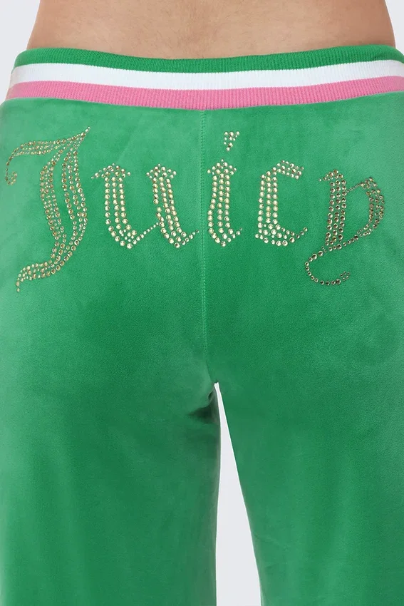 Heritage Stripe Bling Velour Track Pants Heritage Stripe Bling Velour Track Pants
