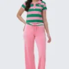 Heritage Stripe Bling Velour Track Pants Heritage Stripe Bling Velour Track Pants
