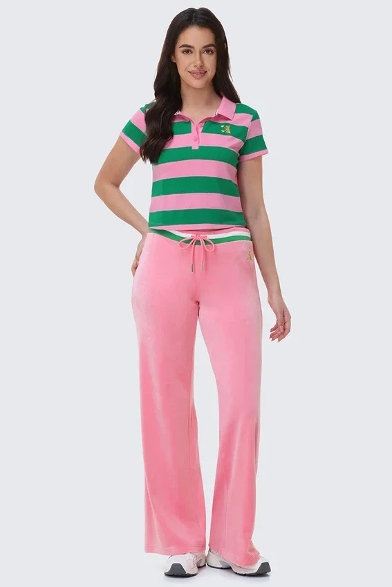 Heritage Stripe Bling Velour Track Pants Heritage Stripe Bling Velour Track Pants