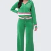 Heritage Stripe Bling Velour Track Pants Heritage Stripe Bling Velour Track Pants