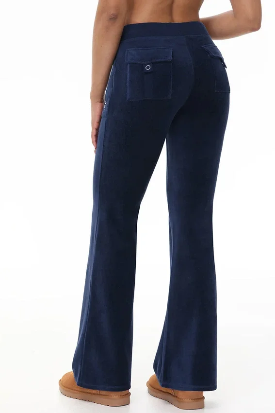 Hollywood Scottie Snap Pocket Cotton Velour Track Pants Hollywood Scottie Snap Pocket Cotton Velour Track Pants
