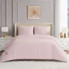 Jenny Velour Striped Jacquard Comforter Set