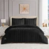 Jenny Velour Striped Jacquard Duvet Set Jenny Velour Striped Jacquard Duvet Set