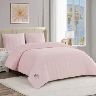 Jenny Velour Striped Jacquard Duvet Set