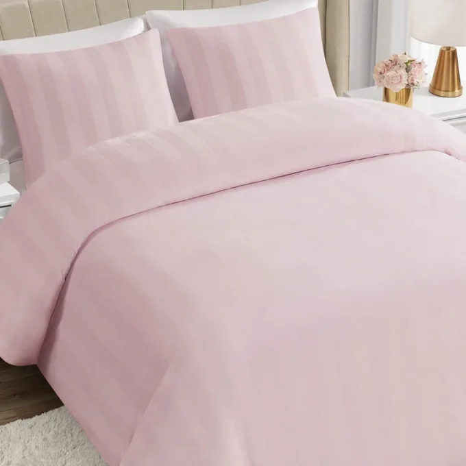Jenny Velour Striped Jacquard Duvet Set Jenny Velour Striped Jacquard Duvet Set