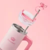 Jetsetter Hydration Stainless Steel Tumbler with Handle, Straw & Topper with Neoprene Crossbody Pouch