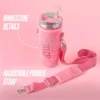 Jetsetter Hydration Stainless Steel Tumbler with Handle, Straw & Topper with Velour Crossbody Pouch