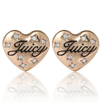 Juicy Crystal-Embellished Heart Stud Earrings Juicy Crystal-Embellished Heart Stud Earrings