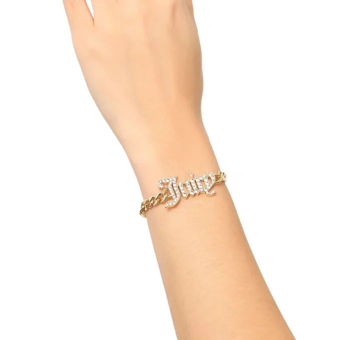 Juicy Script Crystal Chain Bracelet
