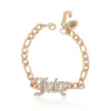 Juicy Script Crystal Chain Bracelet