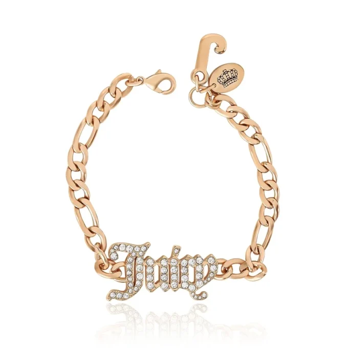 Juicy Script Crystal Chain Bracelet