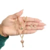 Key Charm Layered Necklace and Lock Earring Set