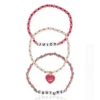 Kids Choose Juicy Heart Charm 3 Piece Beaded Bracelet Set