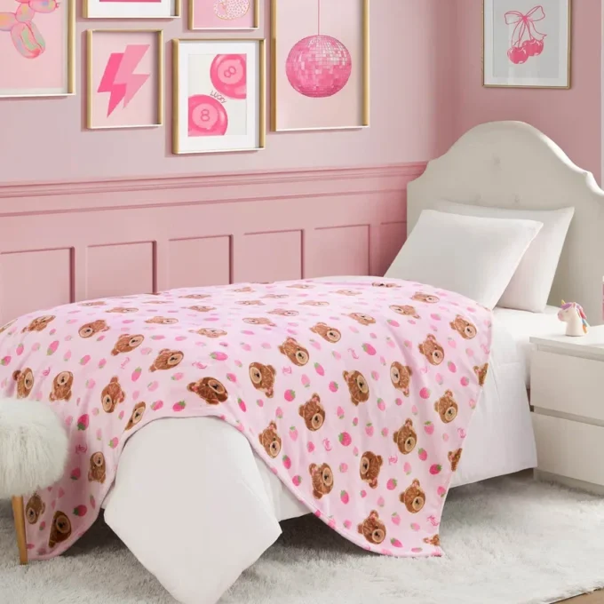 Kids Plush Throw Blanket