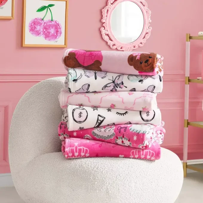 Kids Plush Throw Blanket