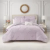 Kiss Pleat Micromink Comforter Set with Decorative Pillows Kiss Pleat Micromink Comforter Set with Decorative Pillows