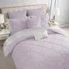 Kiss Pleat Micromink Comforter Set with Decorative Pillows Kiss Pleat Micromink Comforter Set with Decorative Pillows