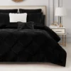 Kiss Pleat Micromink Comforter Set with Decorative Pillows Kiss Pleat Micromink Comforter Set with Decorative Pillows