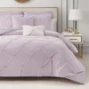 Kiss Pleat Micromink Comforter Set with Decorative Pillows Kiss Pleat Micromink Comforter Set with Decorative Pillows