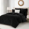 Kiss Pleat Micromink Comforter Set with Decorative Pillows Kiss Pleat Micromink Comforter Set with Decorative Pillows