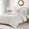 Kiss Pleat Micromink Comforter Set with Decorative Pillows Kiss Pleat Micromink Comforter Set with Decorative Pillows