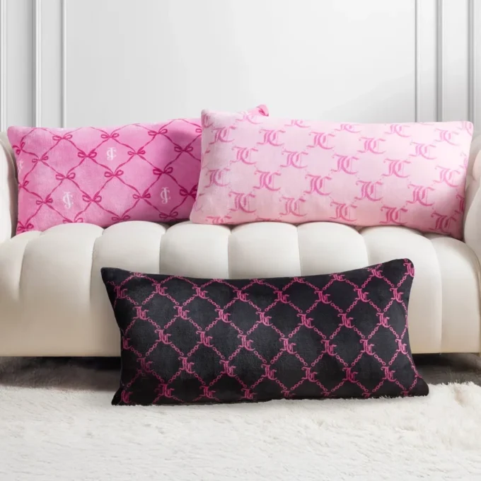 Lattice Print Plush Body Pillow