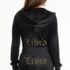 Libra Customizable Big Bling Velour Hoodie