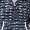 Logo Stripe Short Sleeve Zip Hoodie