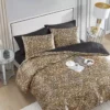 Monica Leopard Satin Reversible Comforter Set