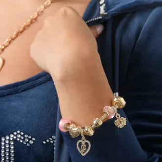 Multi‑Charm Beaded Chain Bracelet