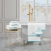 Neon Border Bath Towel Set